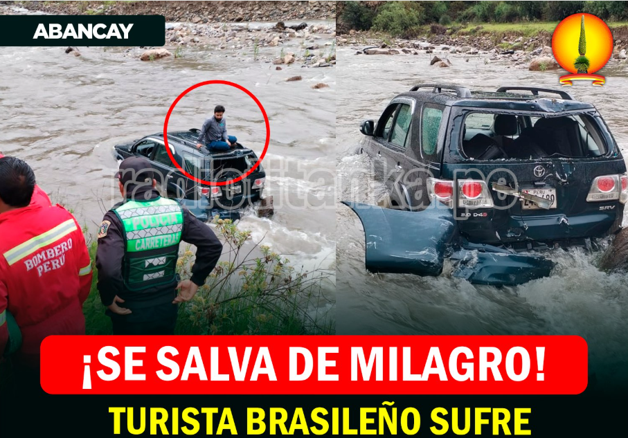 TURISTA BRASILEÑO SOBREVIVE MILAGROSAMENTE TRAS DESPISTARSE Y CAER AL RÍO CHALHUANCA